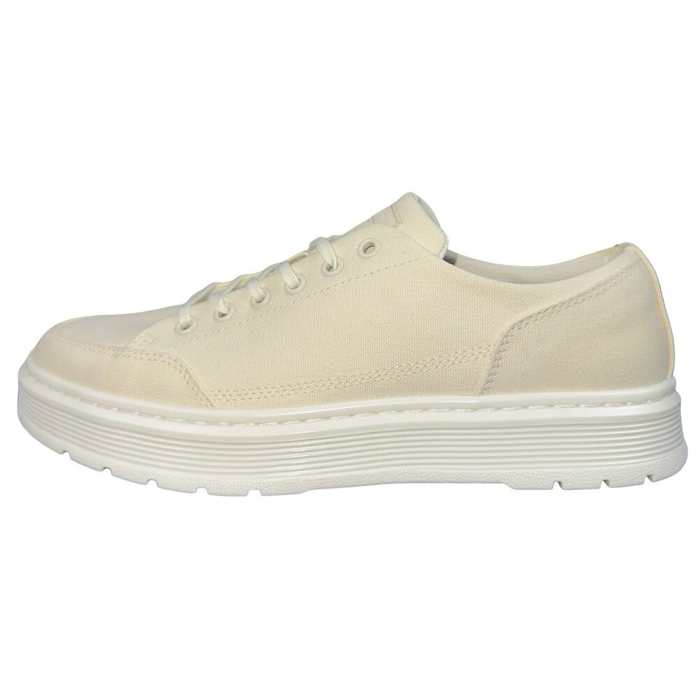 Dr. Martens Womens Size 11 Brookline 6 Eye Canvas Sneakers Shoes Beige Cream New